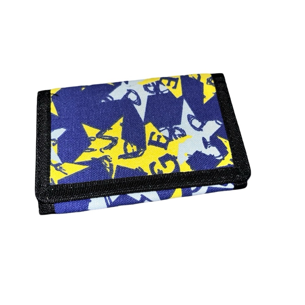 Kids Star Pattern Wallet - Blue and Yellow